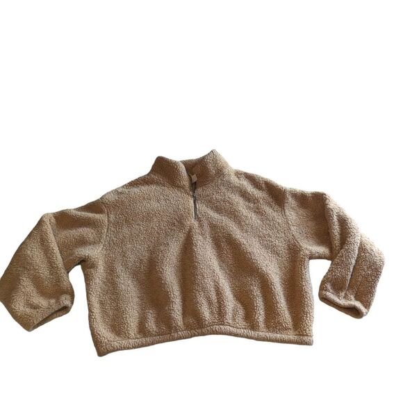 🛍️CREAM COLORED FLEECE H&M SHIRT SIZE LARGE - Picture 1 of 3